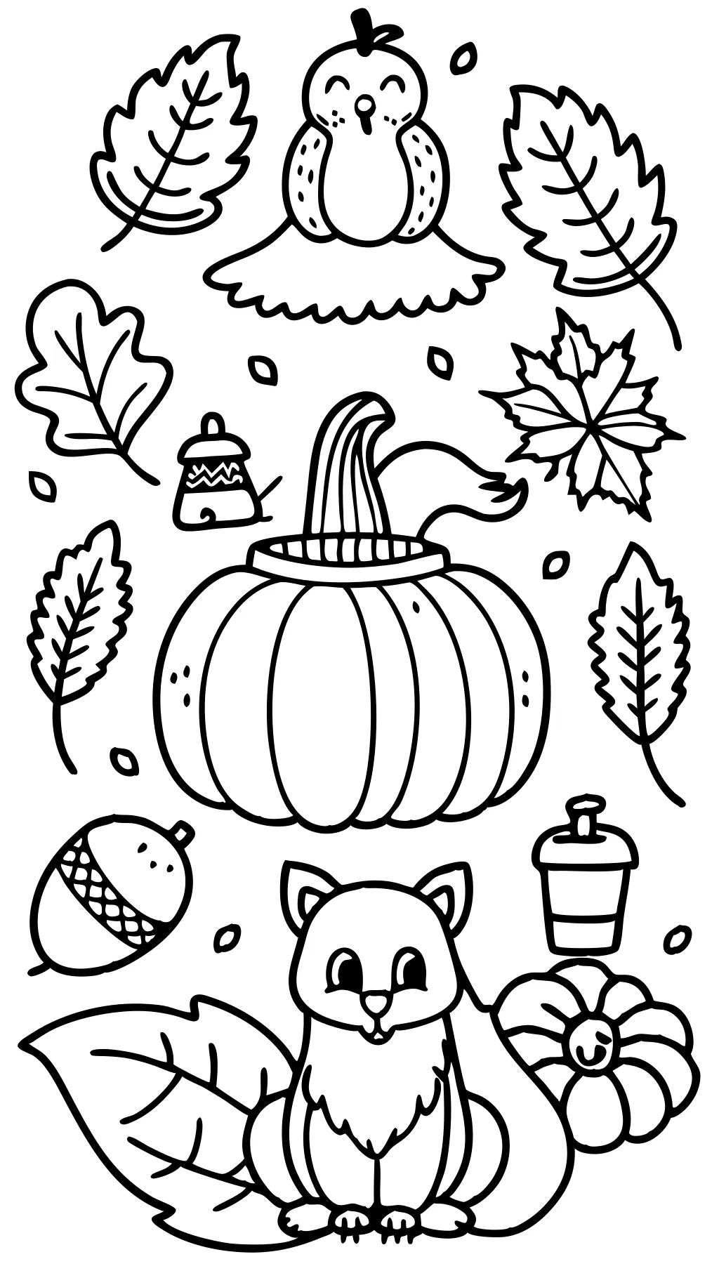 coloring pages autumn season